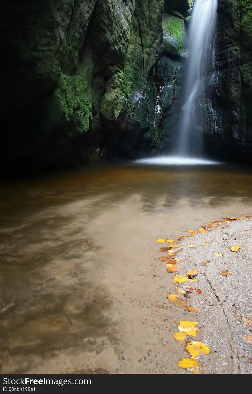 Autumn waterfall