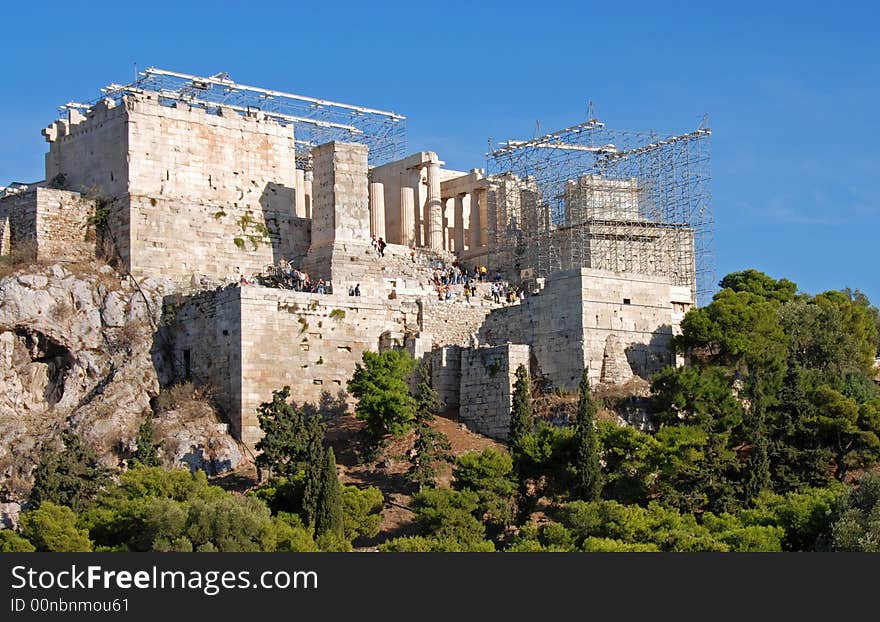 Acropolis Hill with famous Parthenon.