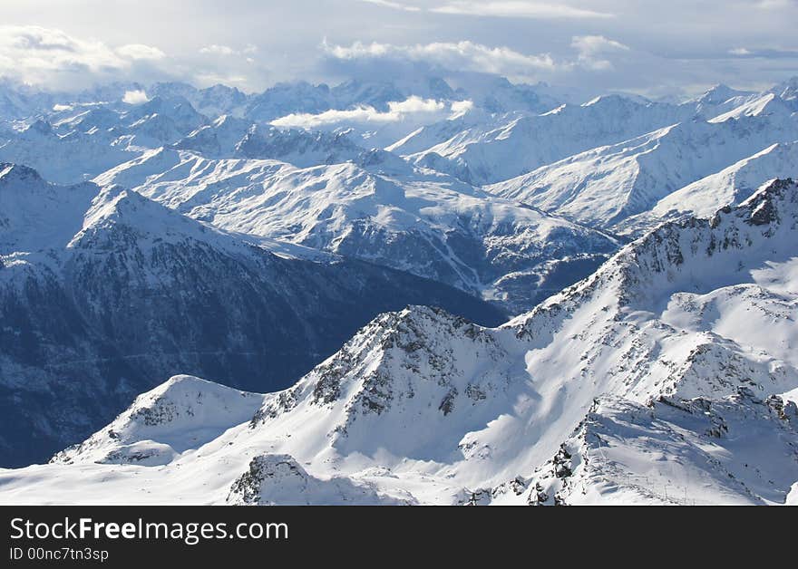 Beautiful view of the French alps