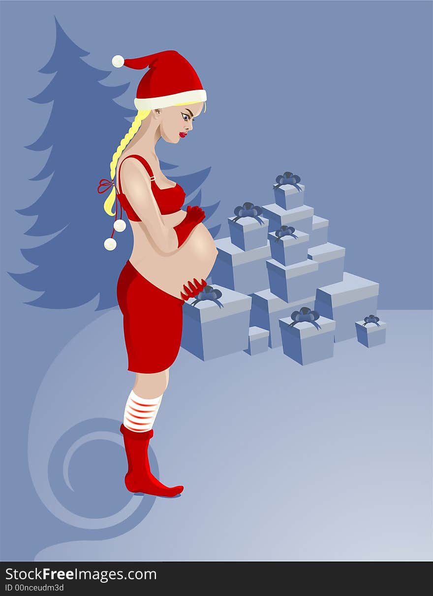 Pregnant Santa s helper