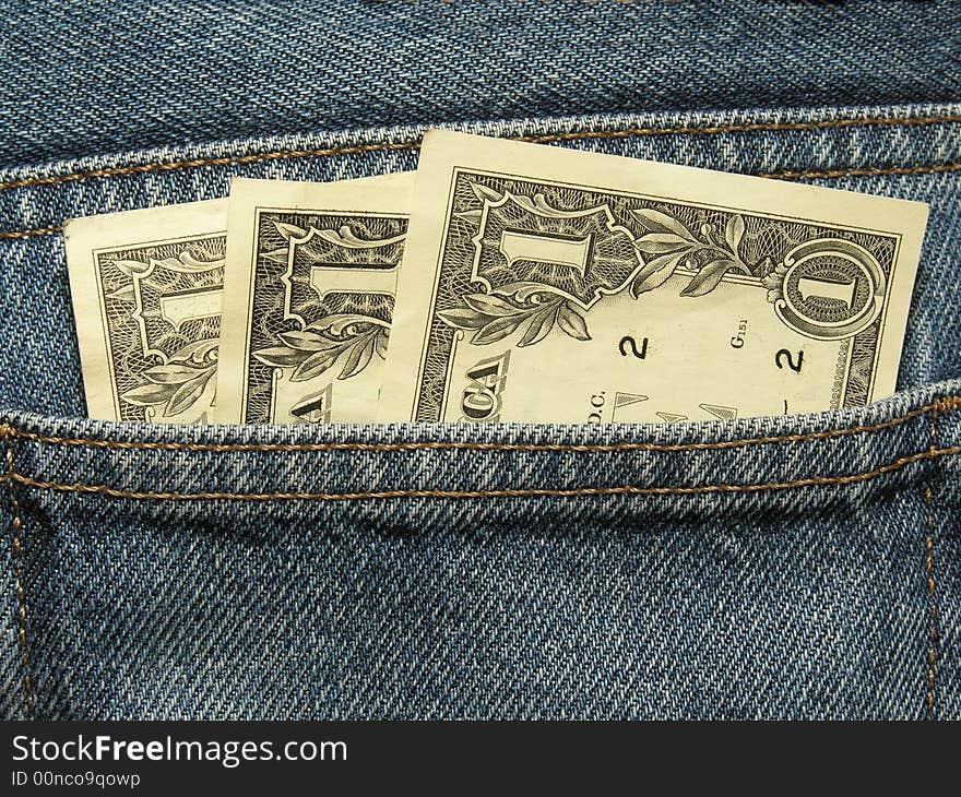 Close-up of money in the pocket 2