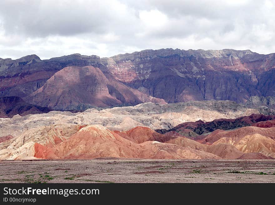 Colorful mountain,Xingjiang province,China.