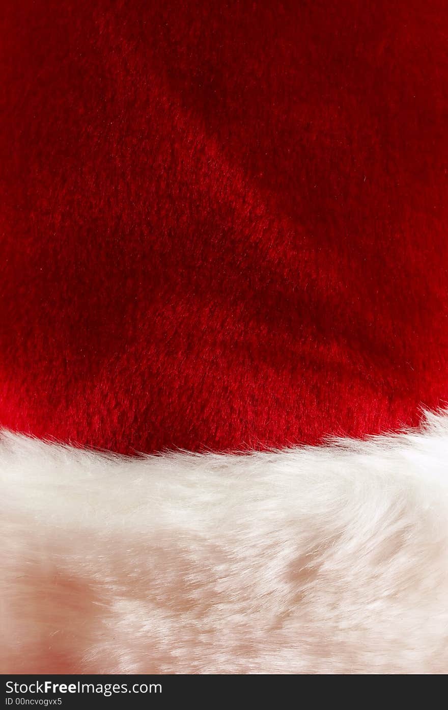 Red and white colors macro of christmas stocking. Red and white colors macro of christmas stocking