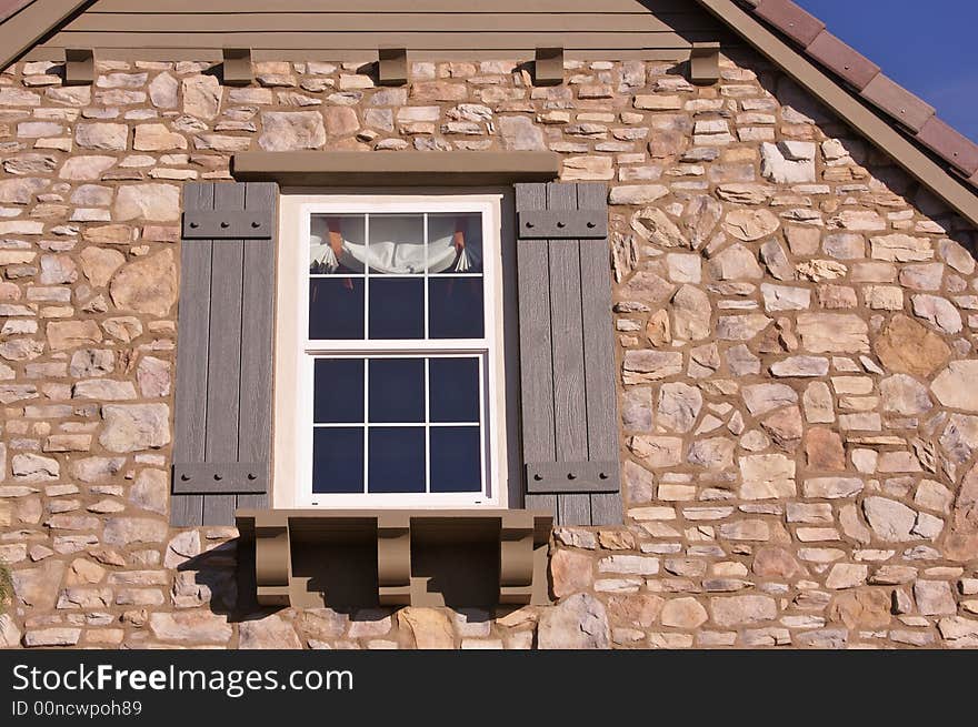 Abstract of New Home Construction Facade.