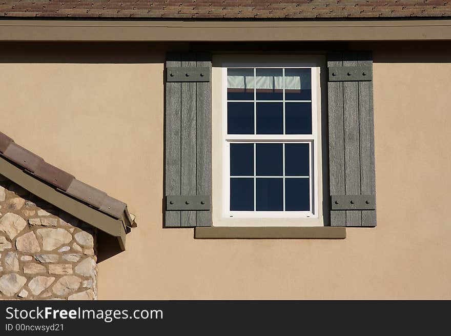 Abstract of New Home Construction Facade.