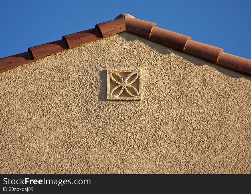 Abstract of New Home Construction Facade.