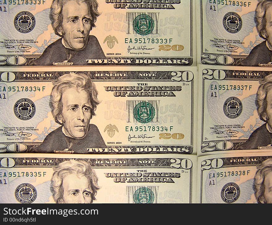 US 20 Dollars Bills