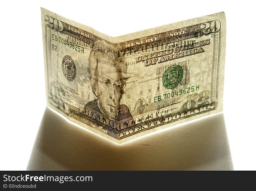 Banknote on a white background