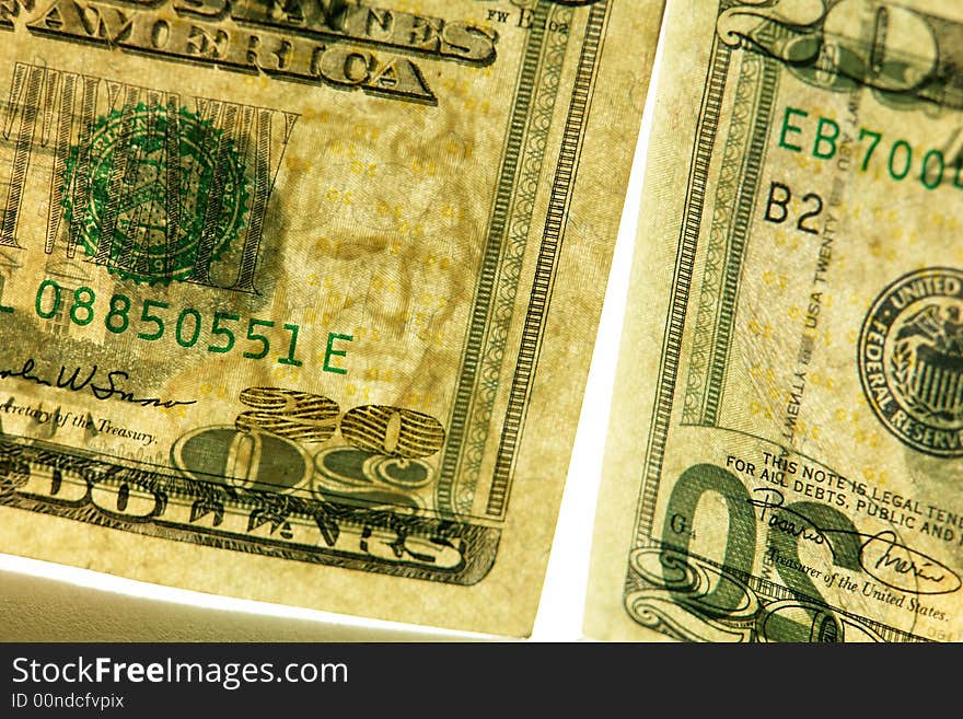 Banknote on a white background