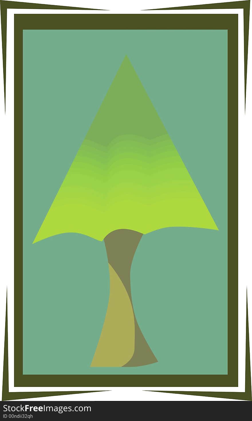 Illustration of animated carton tree. Illustration of animated carton tree