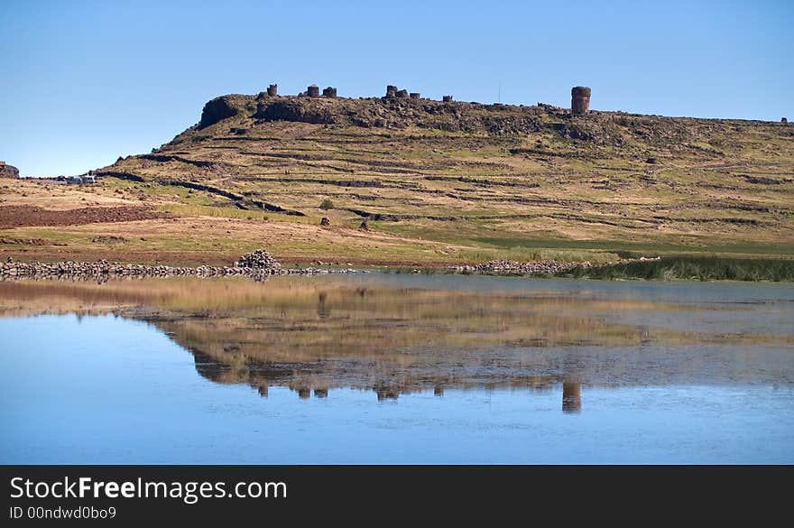 Sillustani Funeral Towers, Andes, Peru