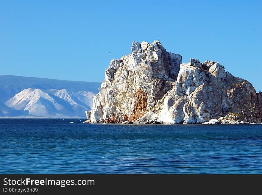 Rock in the sea, baikal