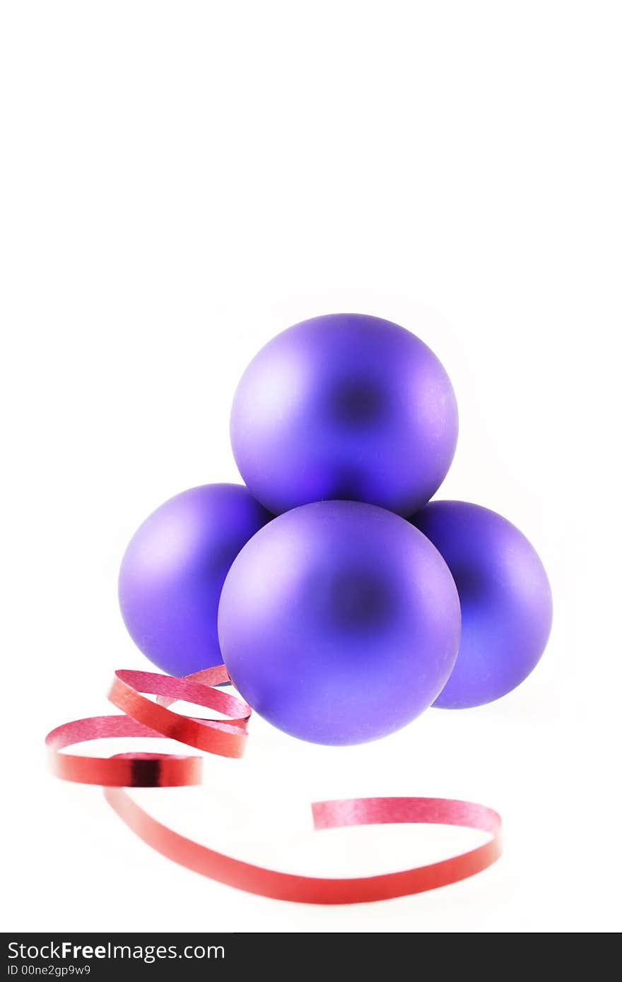 Blue christmas balls