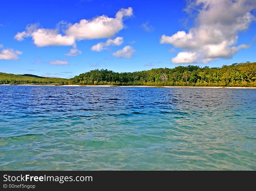 Lake McKenzie is one of the popular freshwater lake at Fraser Island, Australia. Lake McKenzie is one of the popular freshwater lake at Fraser Island, Australia