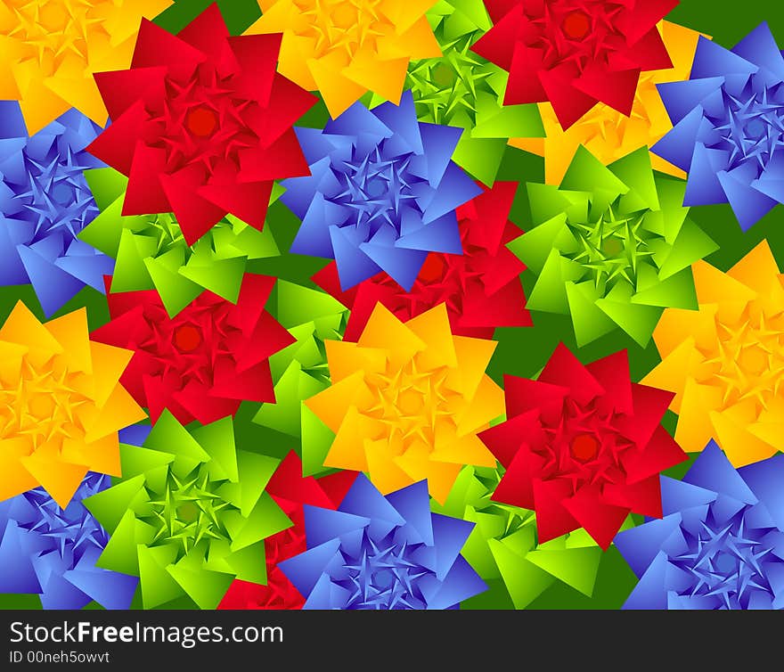 A background illustration featuring a bright colorful arrangement of Christmas bows in rd, green, blue and gold colors. A background illustration featuring a bright colorful arrangement of Christmas bows in rd, green, blue and gold colors