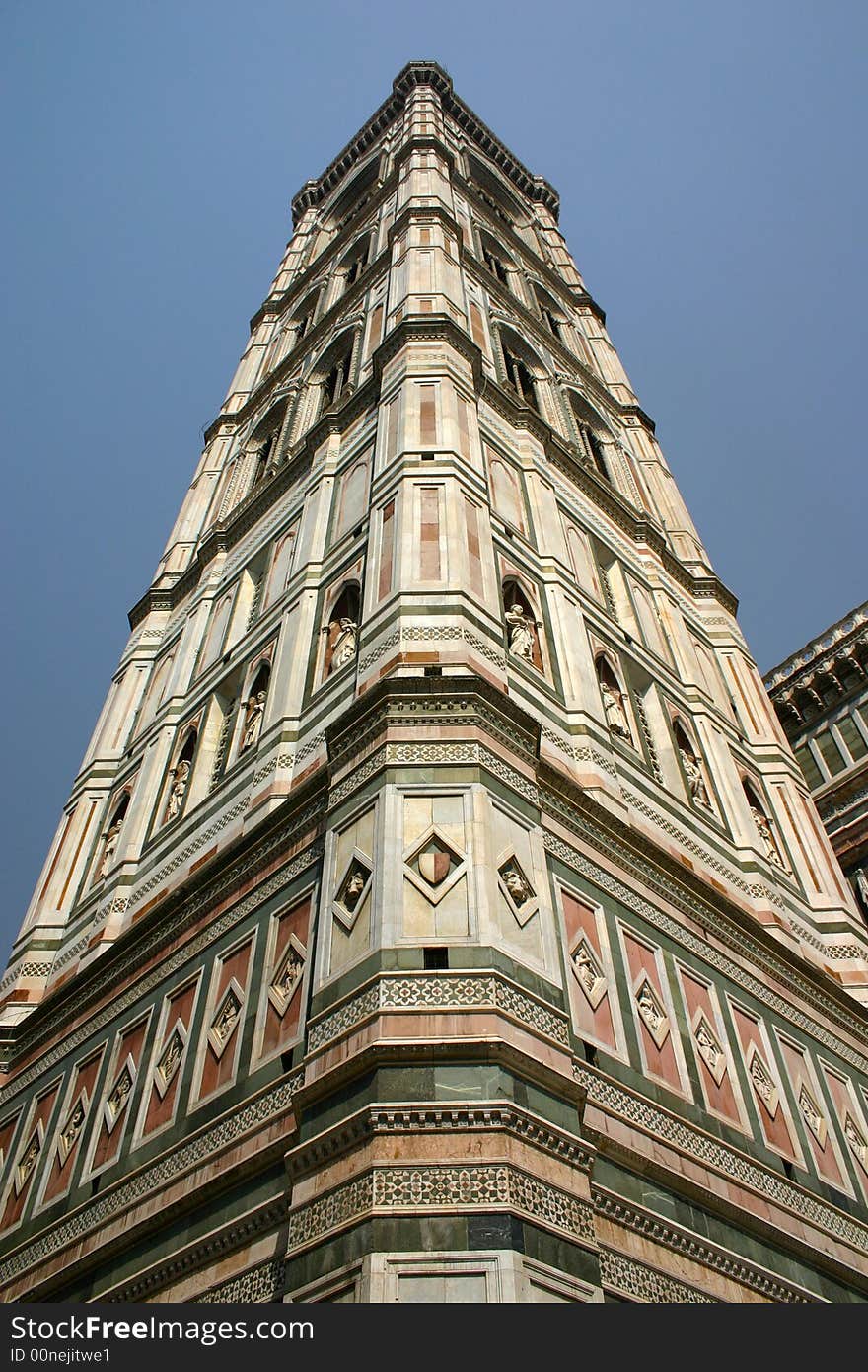 The campanile tower of the Florence cathedral