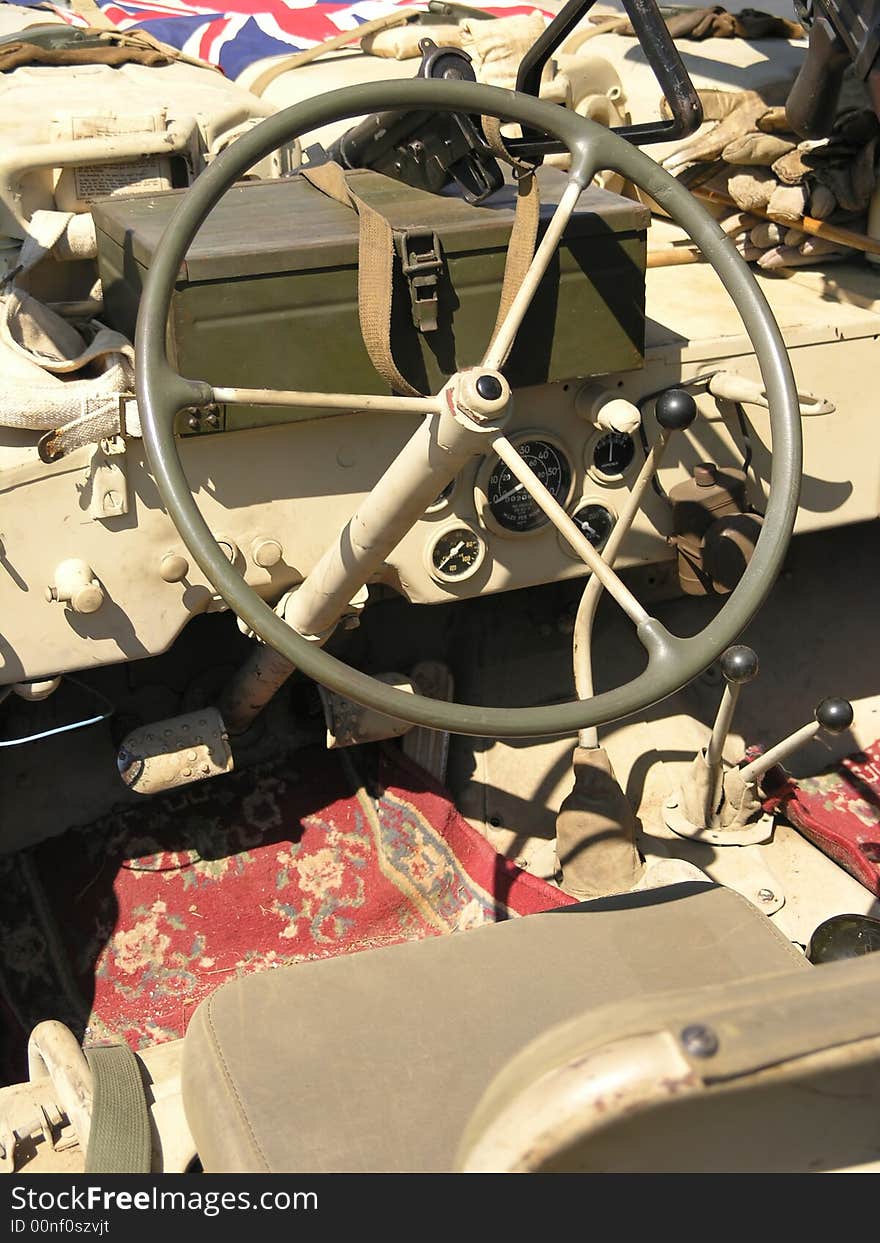 Desert Tan Jeep close up. Desert Tan Jeep close up