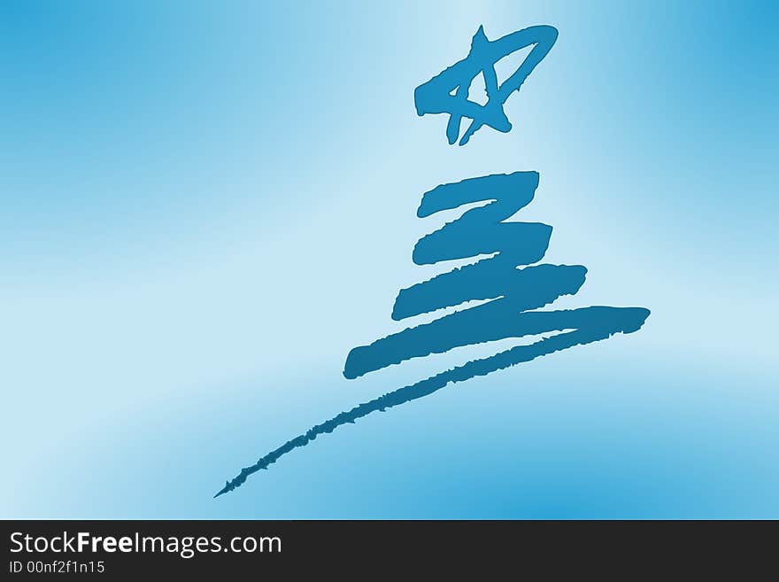 Vector illustration of Christmas tree