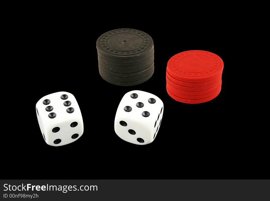 Seven Eleven Dice With Chips