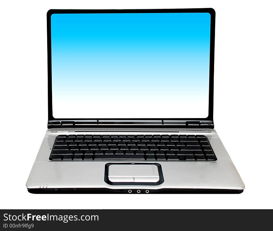 Laptop computer image isolated on the white background