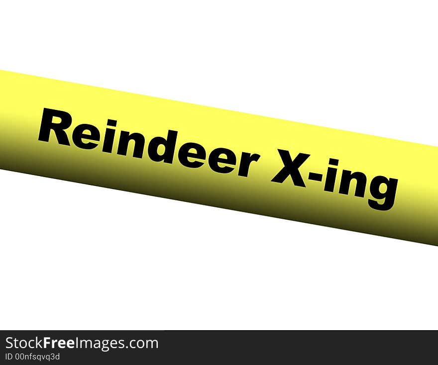 Reindeer crossing barrier tape