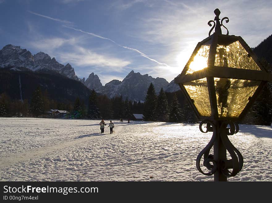 The panorama of Italian dolomiti. The panorama of Italian dolomiti