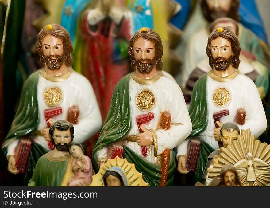 Three Jesus Statues