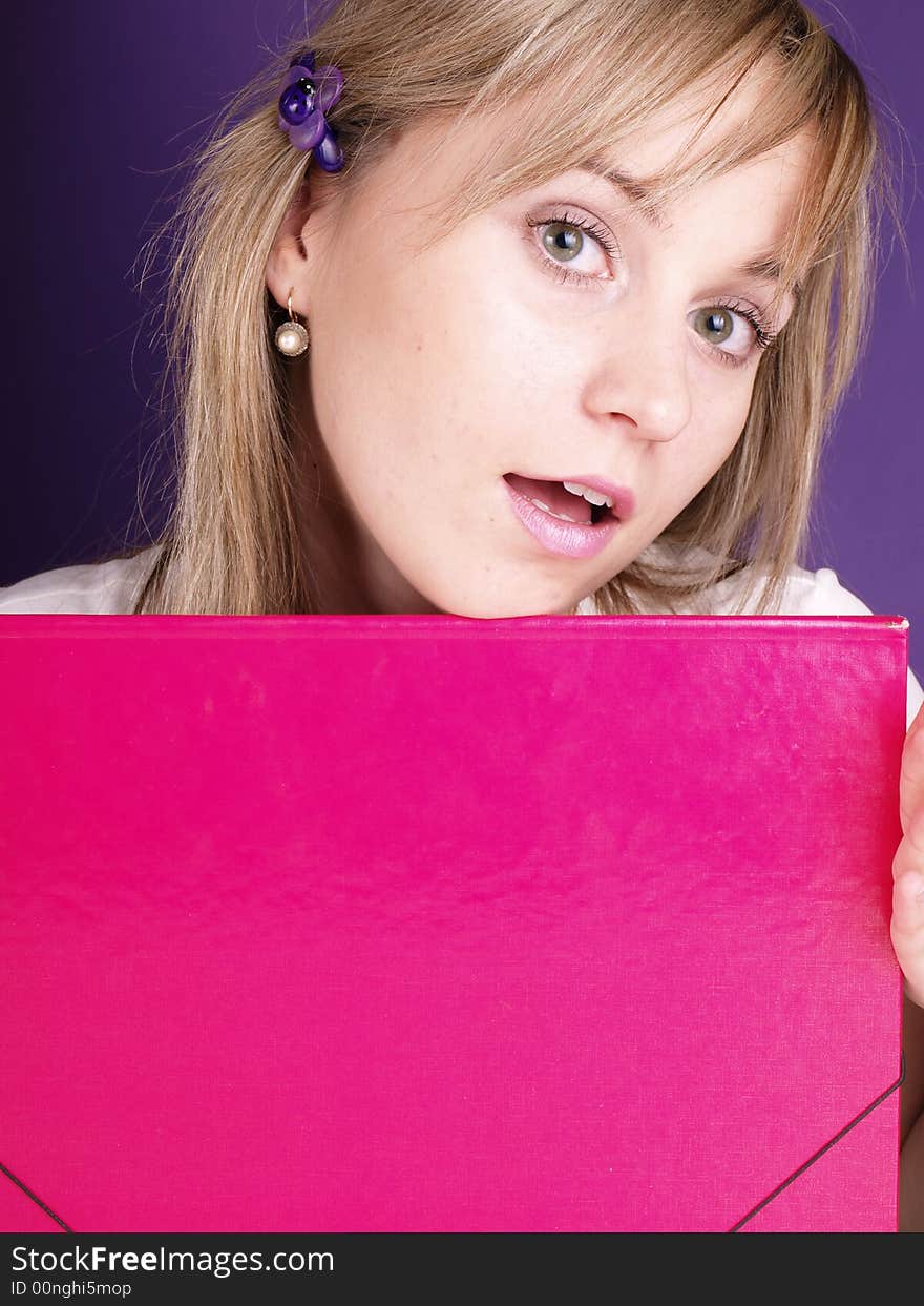 Woman with folder