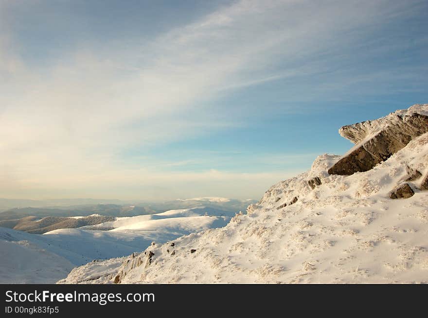 Winter in mountains