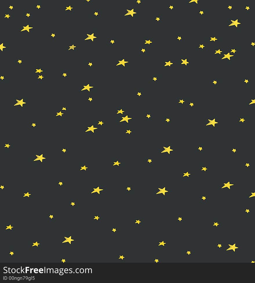 A black background with golden stars. A black background with golden stars.