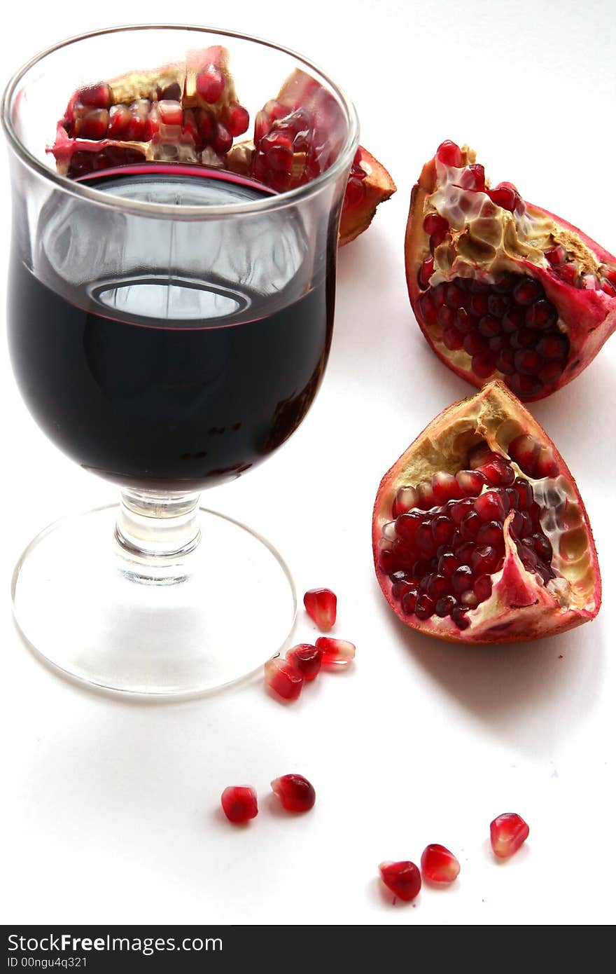 Pomegranate isolated in White Background