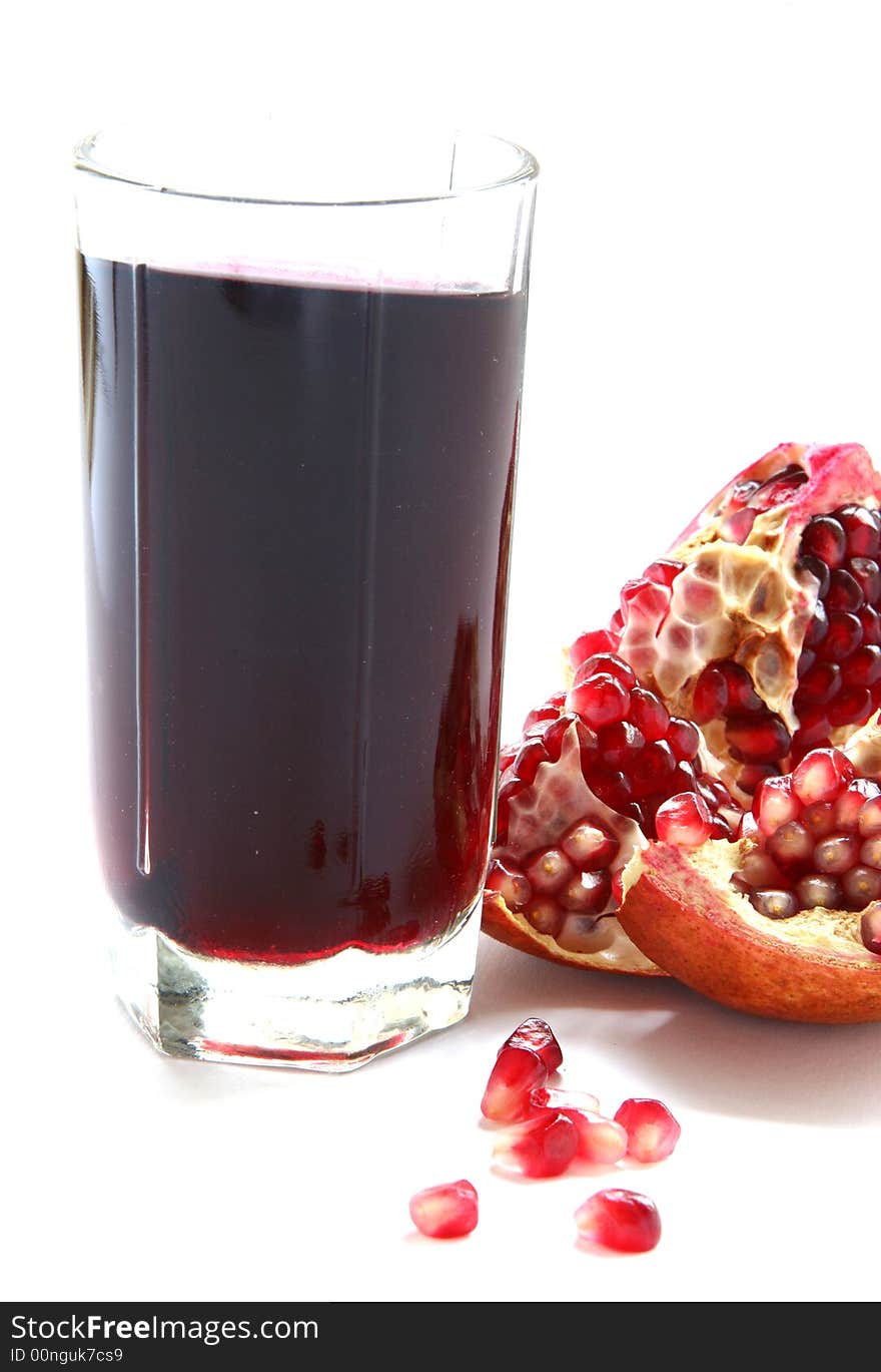 Pomegranate isolated