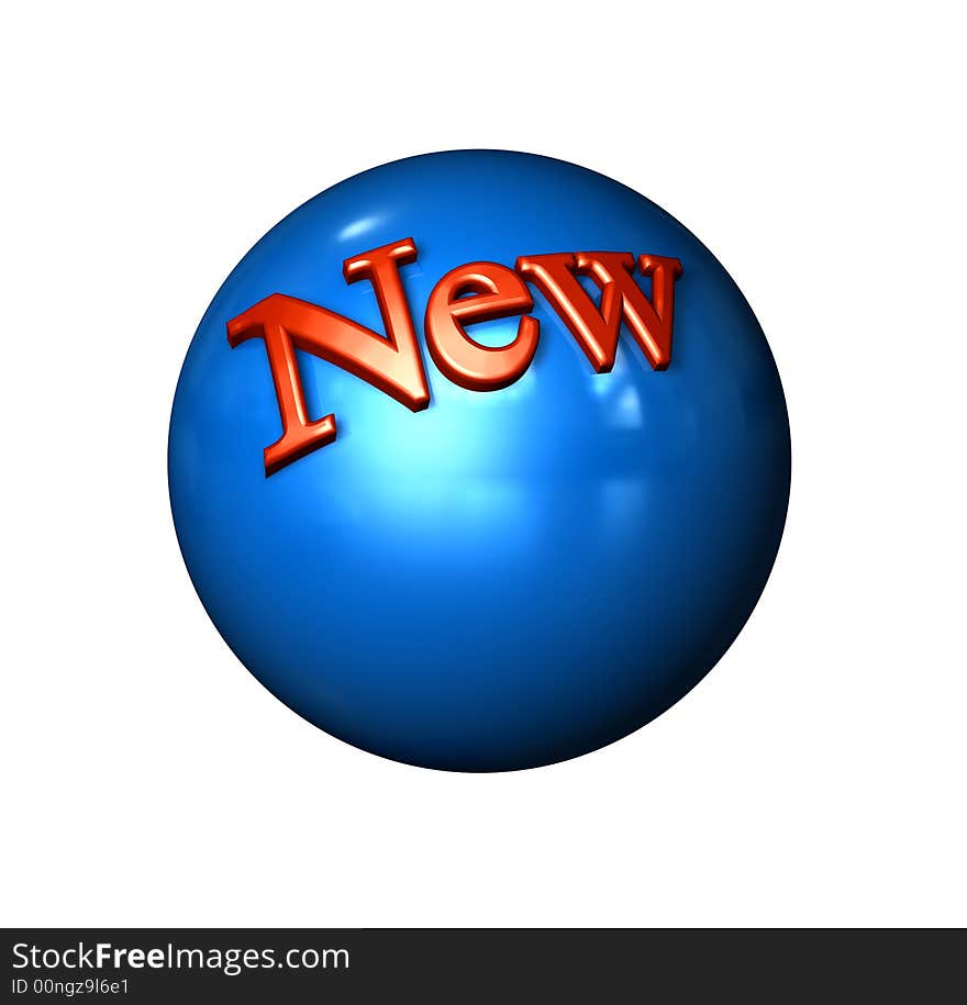 Symbol Ball as Icon with reflection in a comic style with text letters. Symbol Ball as Icon with reflection in a comic style with text letters