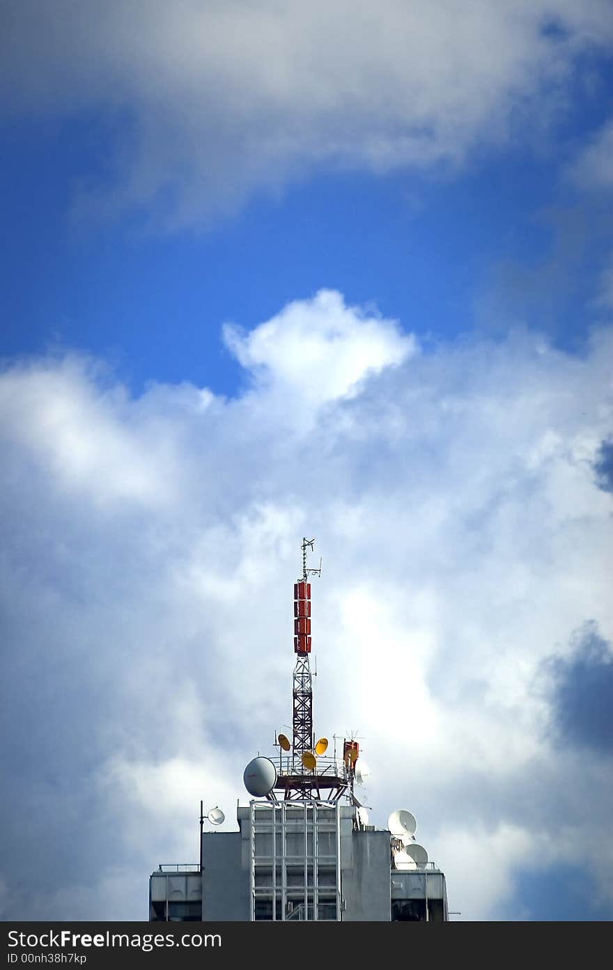 A modern communications tower - modern tower