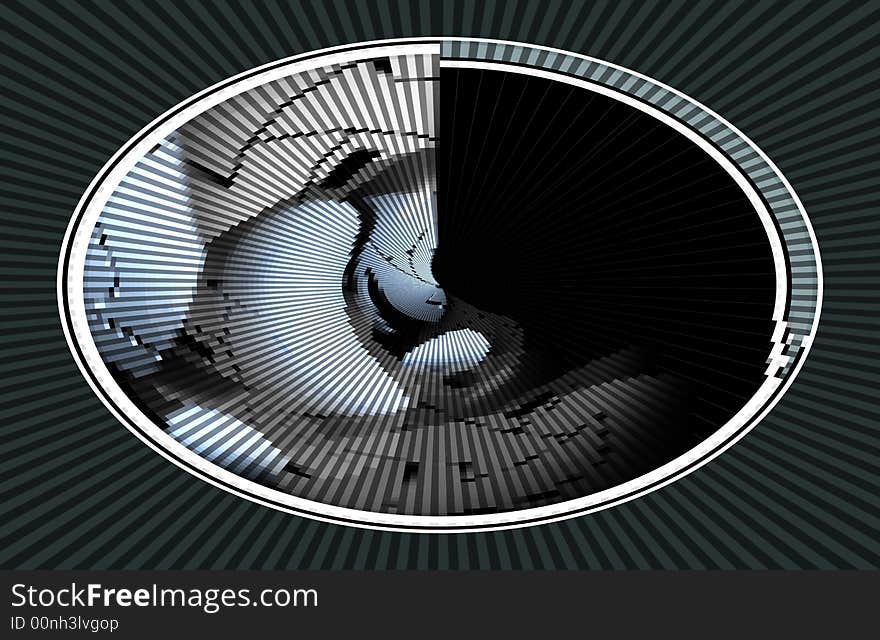 Abstract illustration, with interesting shapes in the circle. Illustration for technology, science, and other purposes. Abstract illustration, with interesting shapes in the circle. Illustration for technology, science, and other purposes.