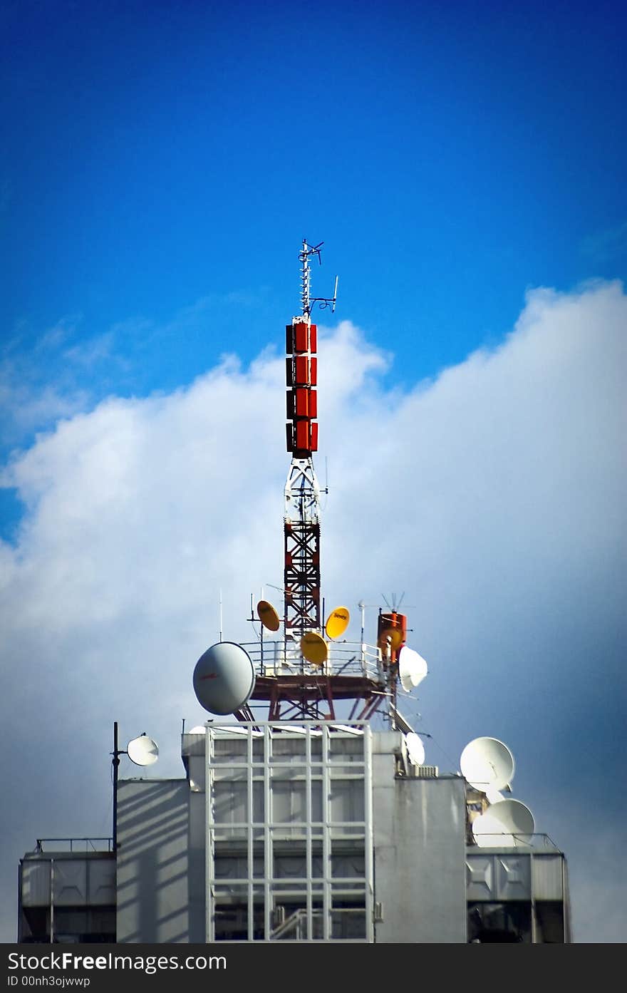 A modern communications tower - modern tower