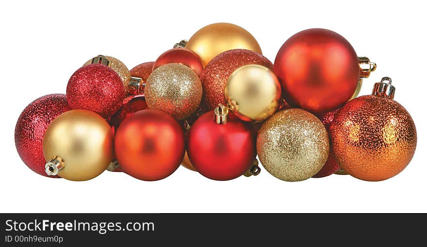 Colorful christmas baubles