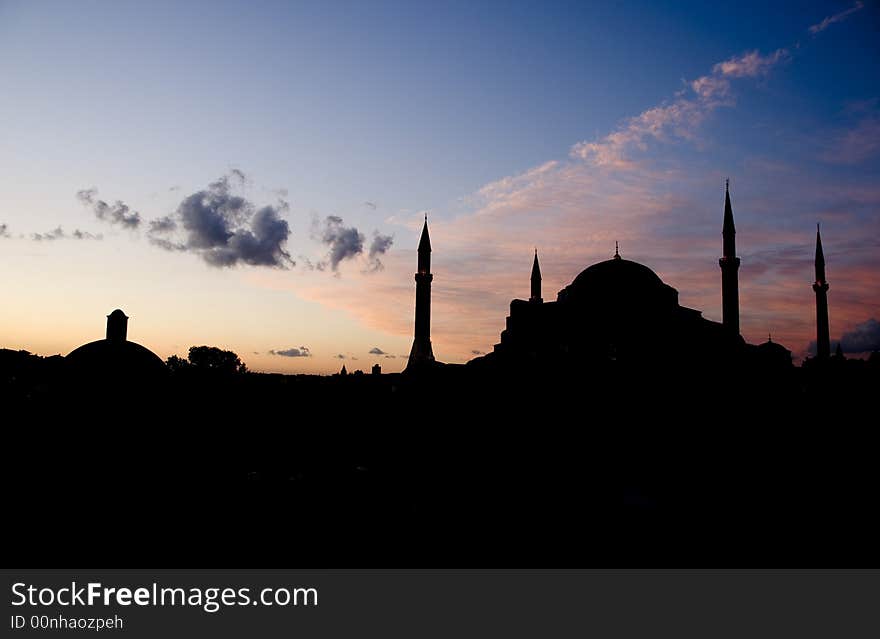 Mosque at night