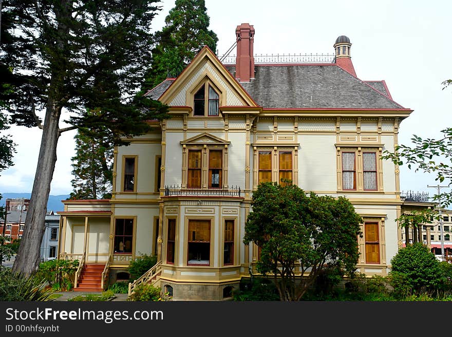 Old victorian painted lady on the coast of oregon. Old victorian painted lady on the coast of oregon