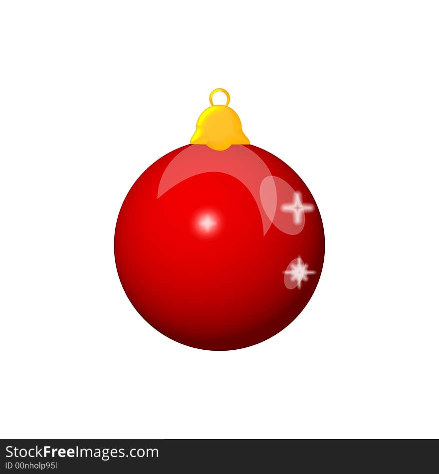 Red christmas glass - a computer generated image