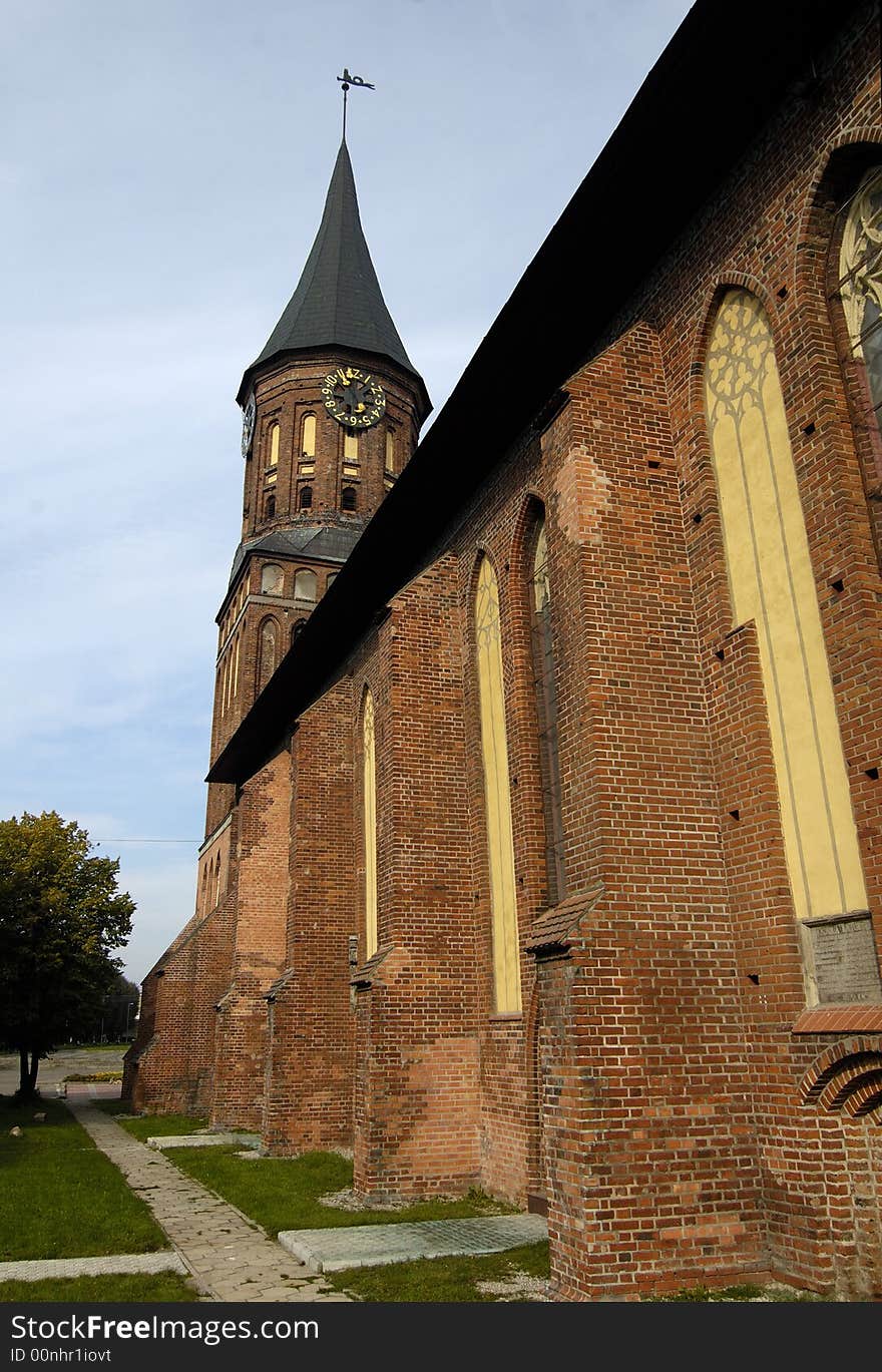 Main cathedral and Kant`s grave