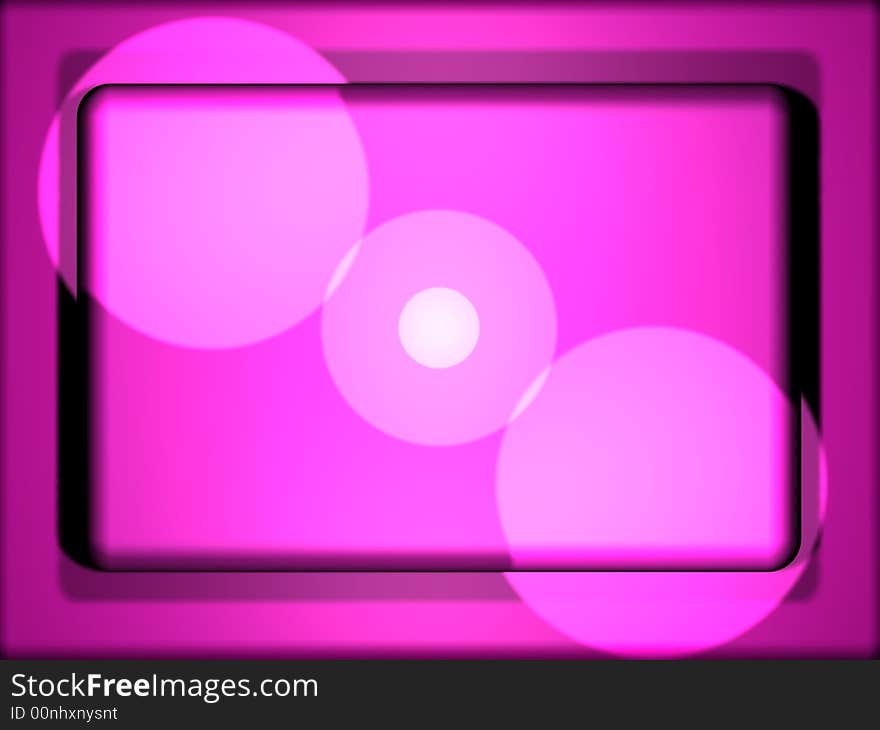 Background made of pink rectangle with spot light. Illustration made on computer.