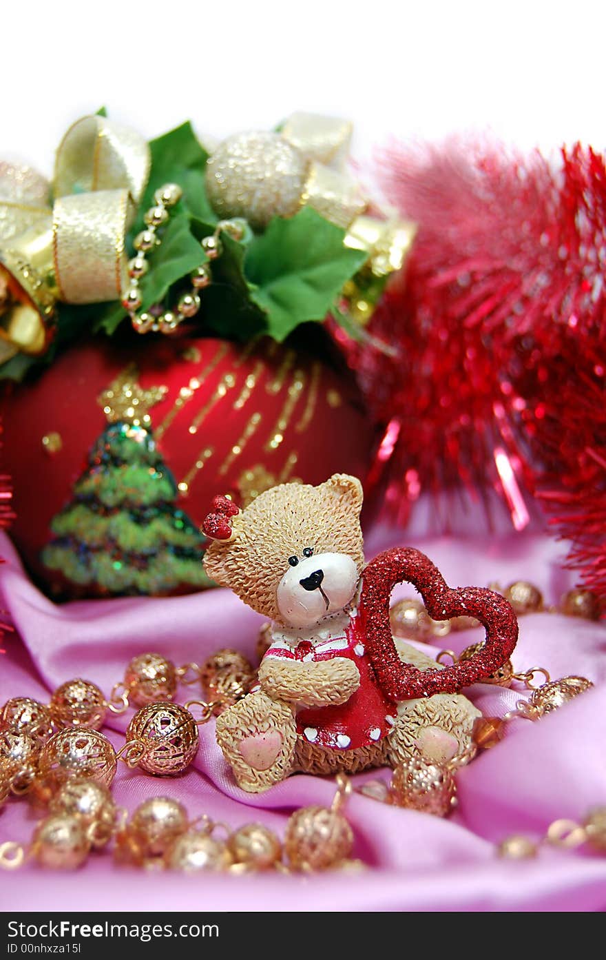 Christmas bear with heart