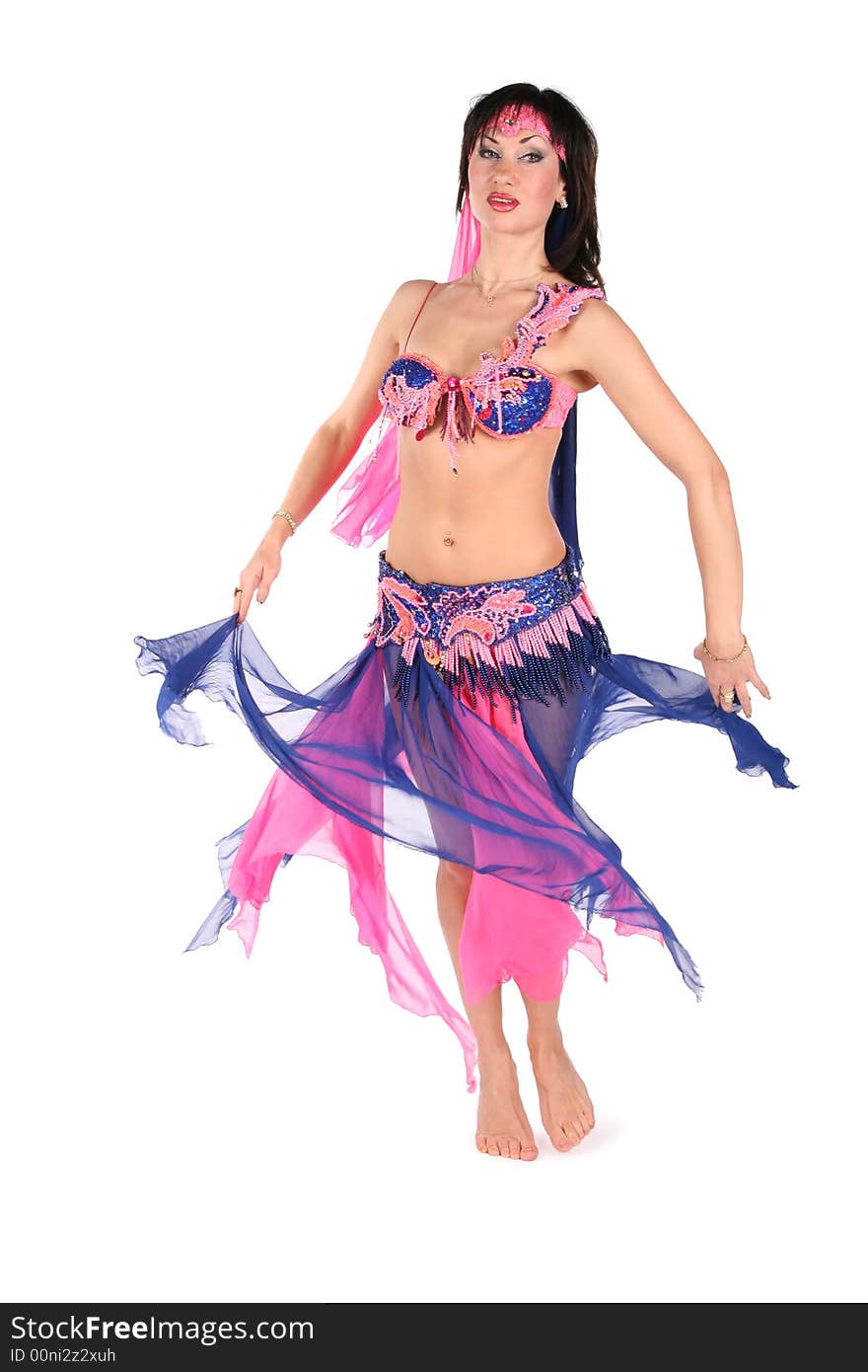 Pink blue bellydance