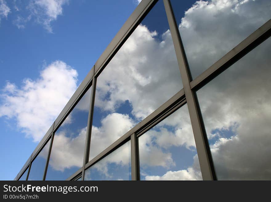 Sky reflection on windows