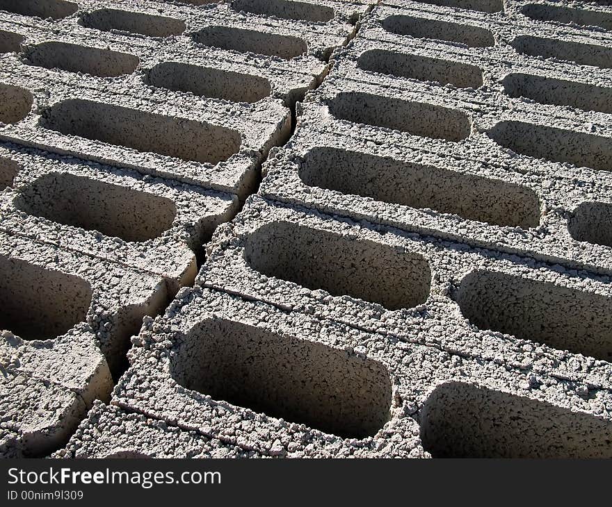 Bricks in a construction site. Bricks in a construction site