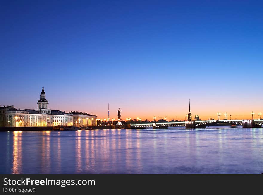 Bridge and river in early morning