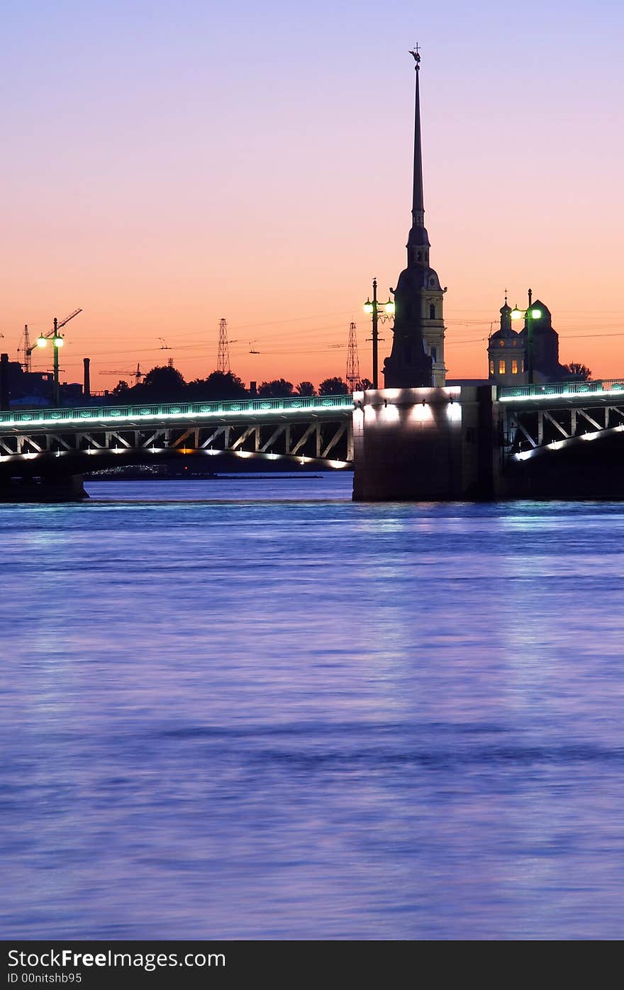 Bridge and river in early morning