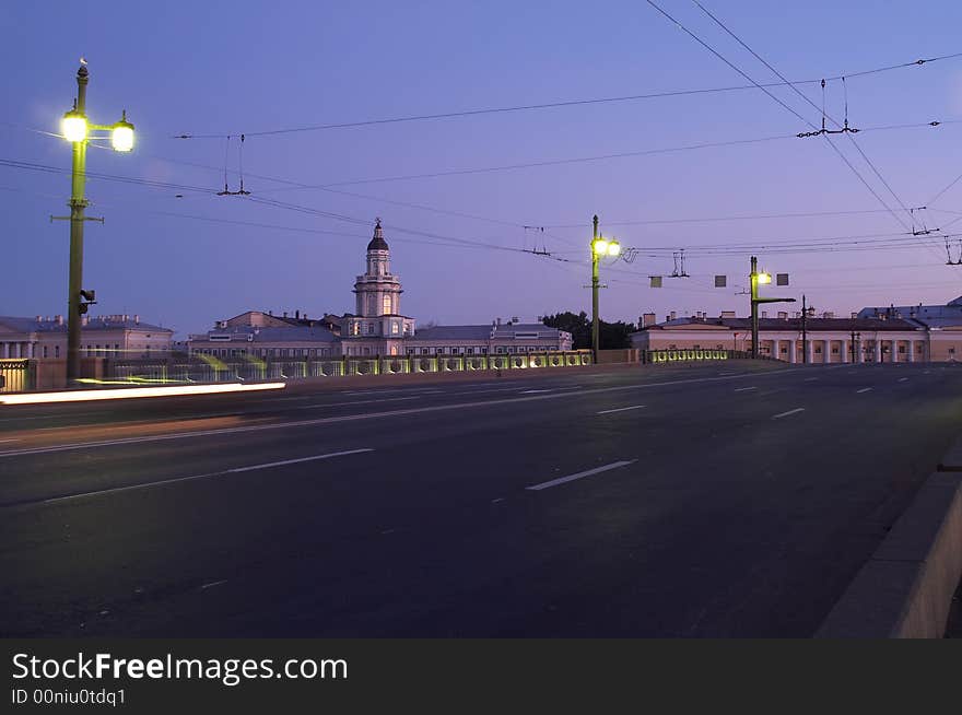 Bridge and river in early morning