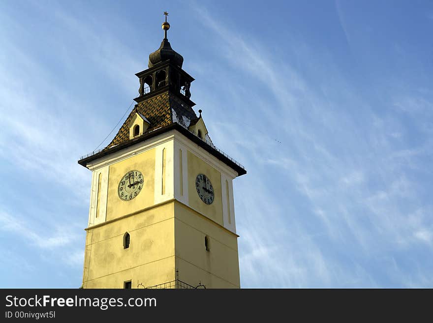 Brasov’s old city center – the Council square, and in the middle of it the Town Hall. Brasov’s old city center – the Council square, and in the middle of it the Town Hall.